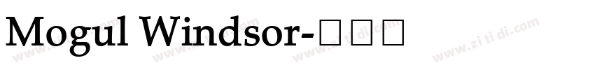 Mogul Windsor字体转换